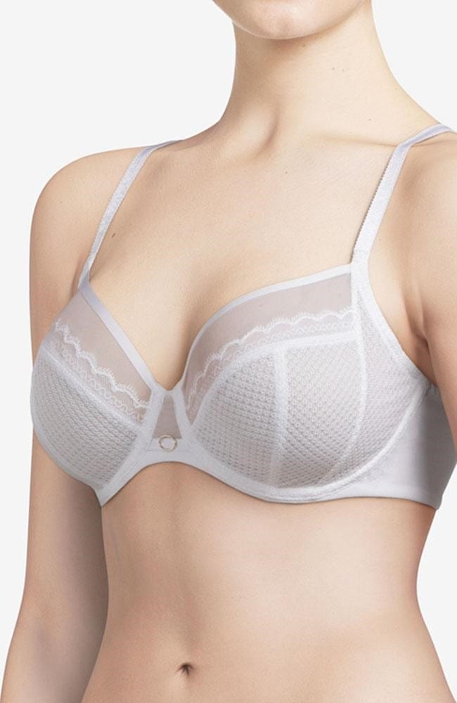 Sheer Lingerie Chantelle Bras White / 9001 / 32E/DD Parisian Allure Lace Covering Underwire Bra