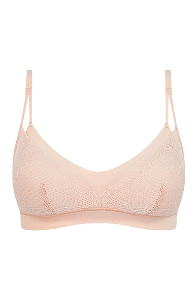 Sheer Lingerie Chantelle Bras Golden Beige / XS/S SoftStretch Lace Padded Bralette