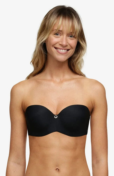 True Lace Bandeau Strapless Bra-Bras-Chantelle-SHEER, SHEER, Luxury lingerie brand, Luxury lingerie Hong Kong, Designer lingerie HK, Designer lingerie online, International luxury lingerie, Luxury lingerie gift ideas, buy lingerie online, Designer lingerie global delivery, Luxury lingerie shipping to Australia, Luxury lingerie shipping to Singapore