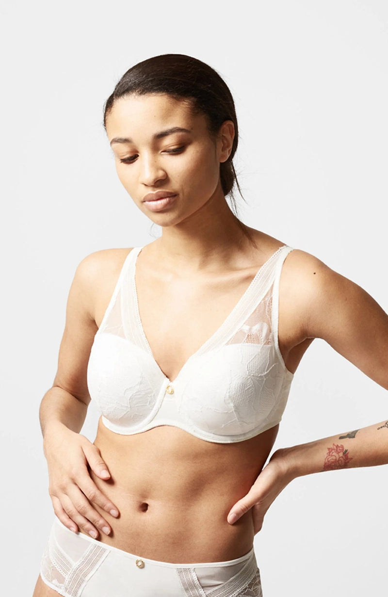True Lace Plunge Spacer Bra-Bras-Chantelle-SHEER, SHEER, Luxury lingerie brand, Luxury lingerie Hong Kong, Designer lingerie HK, Designer lingerie online, International luxury lingerie, Luxury lingerie gift ideas, buy lingerie online, Designer lingerie global delivery, Luxury lingerie shipping to Australia, Luxury lingerie shipping to Singapore