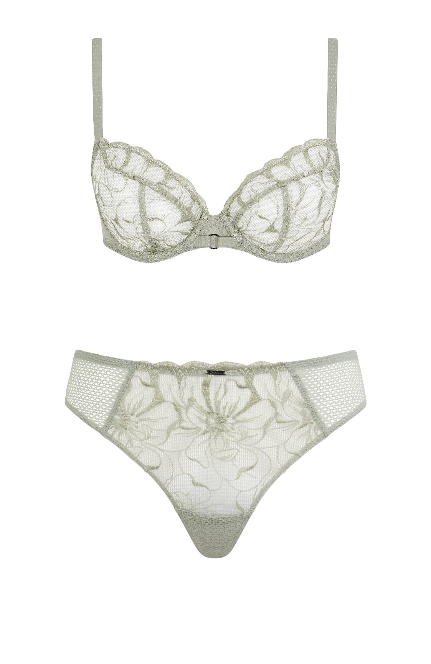 %shop_name_% Chantelle_Fleurs Covering Underwire Bra and Tanga Set _ Lingerie Sets_