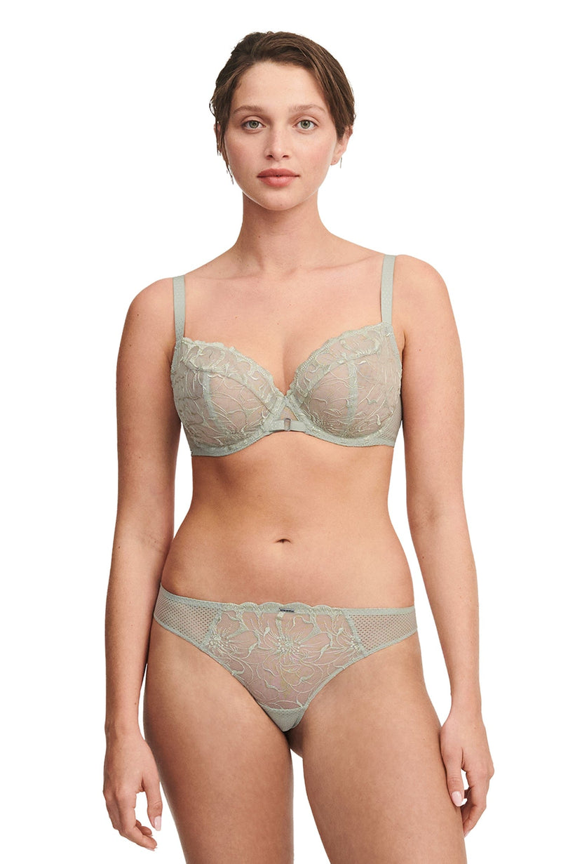 Fleurs Covering Underwire Bra and Tanga Set-Lingerie Sets-Chantelle-SHEER, SHEER, Luxury lingerie brand, Luxury lingerie Hong Kong, Designer lingerie HK, Designer lingerie online, International luxury lingerie, Luxury lingerie gift ideas, buy lingerie online, Designer lingerie global delivery, Luxury lingerie shipping to Australia, Luxury lingerie shipping to Singapore
