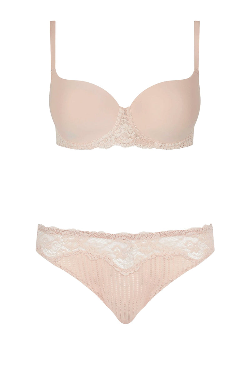 Marilyn Covering T-Shirt Bra and Brief Set-Lingerie Sets-Chantelle-SHEER, SHEER, Luxury lingerie brand, Luxury lingerie Hong Kong, Designer lingerie HK, Designer lingerie online, International luxury lingerie, Luxury lingerie gift ideas, buy lingerie online, Designer lingerie global delivery, Luxury lingerie shipping to Australia, Luxury lingerie shipping to Singapore