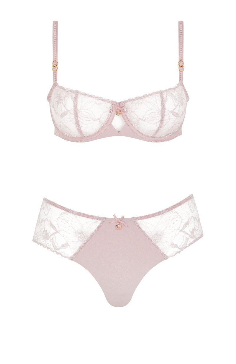 %shop_name_% Chantelle_Orchids Half-Cup Balcony Bra and Shorty Set _ Lingerie Sets_