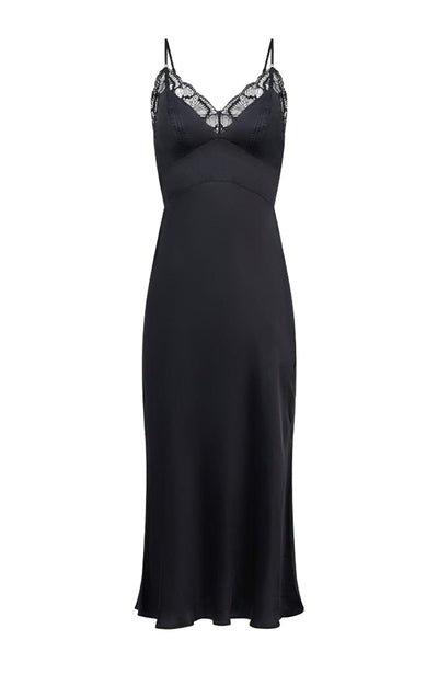 Sheer Lingerie Chantelle Loungewear Black / 2502 / XS Muse Long Nightdress