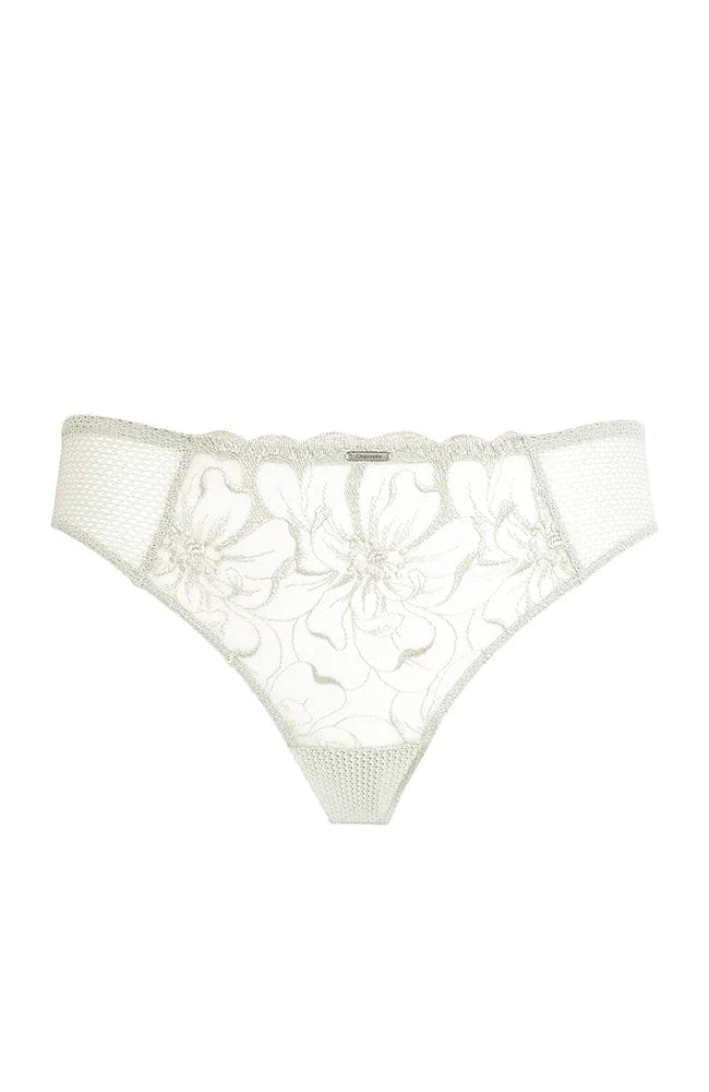 Sheer Lingerie Chantelle Underwear Green Tea / 2302 / XS Fleurs Tanga