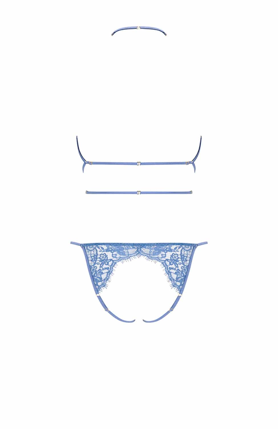 Sheer Lingerie Coco de Mer Bodywear Hera Open Playsuit