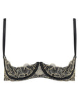 Sheer Lingerie Coco de Mer Bras Black and Gold / S Damona Quarter Cup Bra