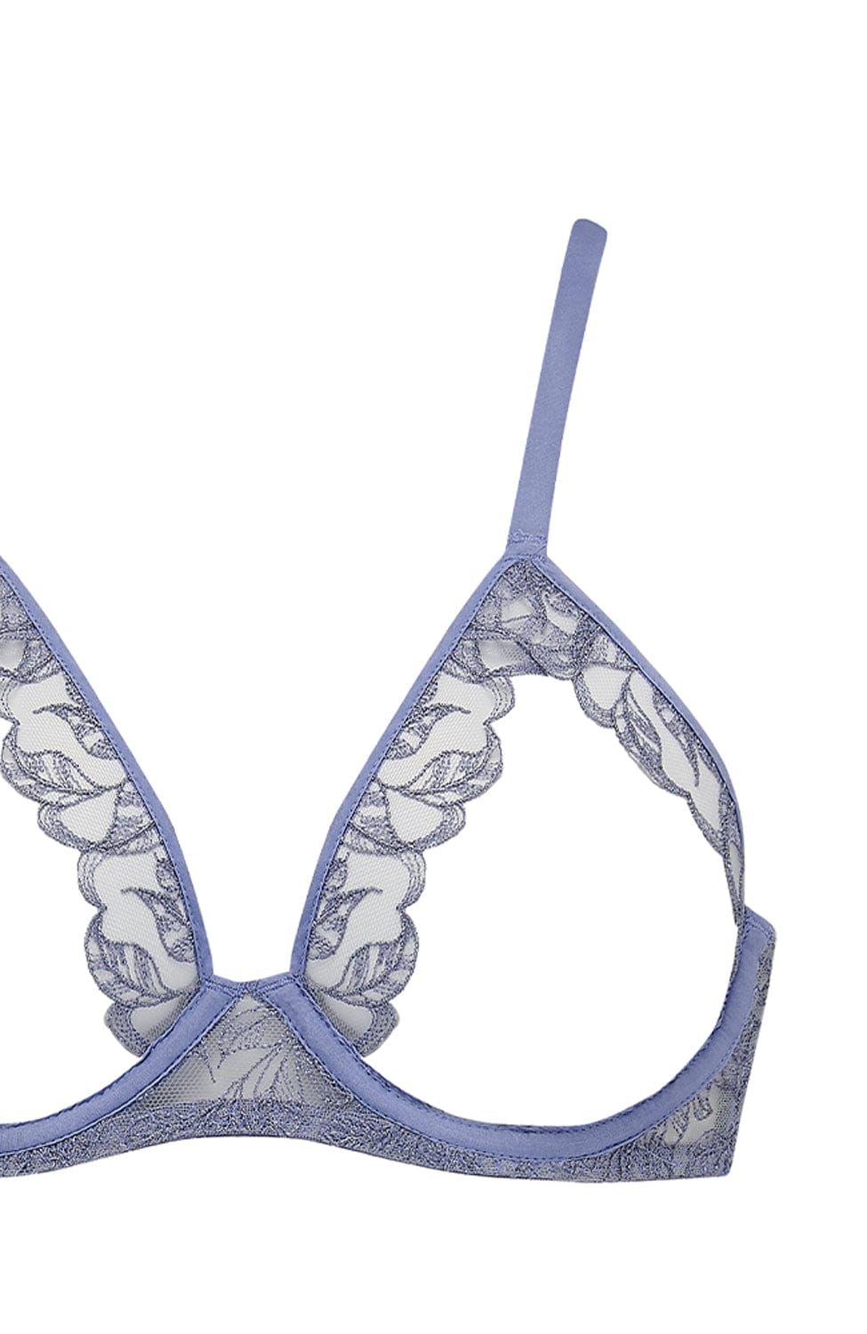 Sheer Lingerie Coco de Mer Bras Elandra Wired Open Bra