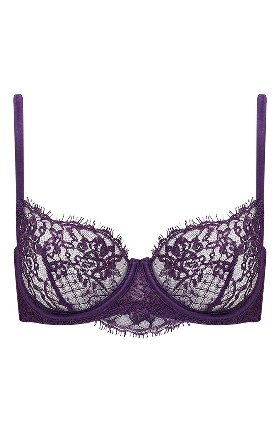 Sheer Lingerie Coco de Mer Bras Violet / 2402 / 32A Hera Balcony Bra
