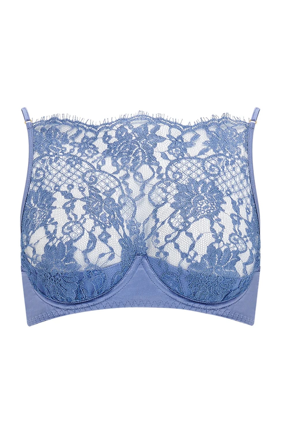 Sheer Lingerie Coco de Mer Bras Sky Blue / S Hera High Neck Balconette Bra