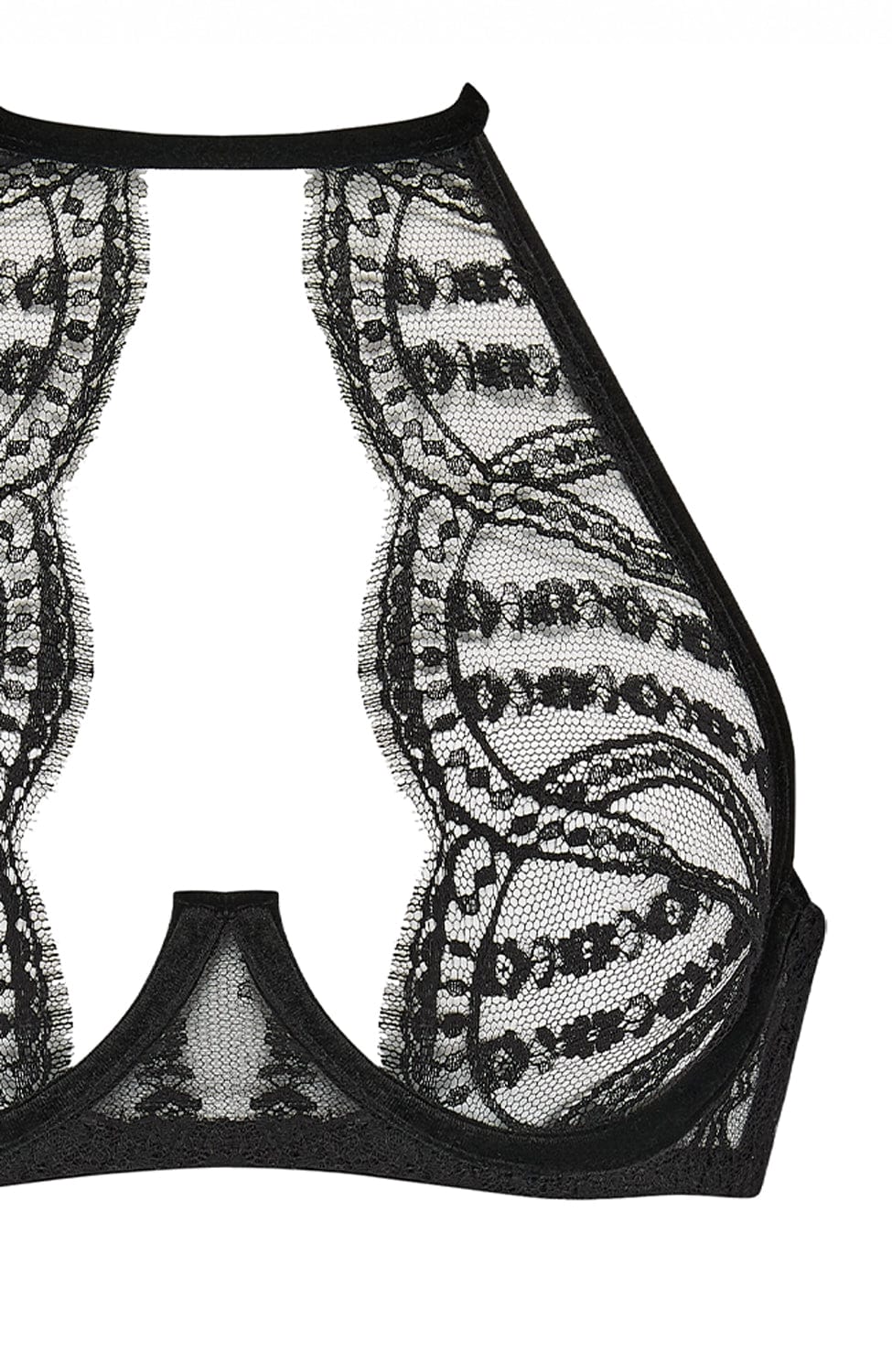 Sheer Lingerie Coco de Mer Bras Kiana High Neck Plunge Bra