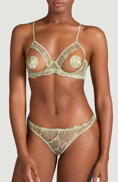 Laurel Open Bra and Open Brief Set-Lingerie Sets-Coco de Mer-SHEER, SHEER, Luxury lingerie brand, Luxury lingerie Hong Kong, Designer lingerie HK, Designer lingerie online, International luxury lingerie, Luxury lingerie gift ideas, buy lingerie online, Designer lingerie global delivery, Luxury lingerie shipping to Australia, Luxury lingerie shipping to Singapore