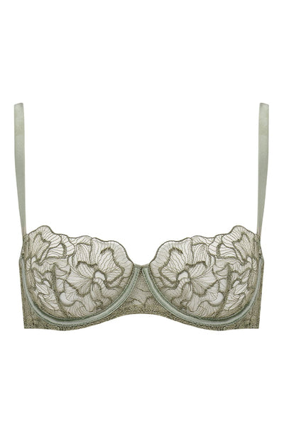 Sheer Lingerie Coco de Mer Bras Sage / 32B Lila Balcony Bra