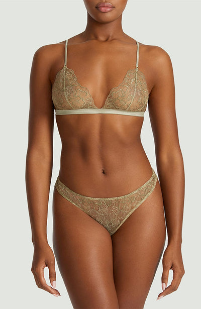 Lila Triangle Bra and Thong Set-Lingerie Sets-Coco De Mer-SHEER, SHEER, Luxury lingerie brand, Luxury lingerie Hong Kong, Designer lingerie HK, Designer lingerie online, International luxury lingerie, Luxury lingerie gift ideas, buy lingerie online, Designer lingerie global delivery, Luxury lingerie shipping to Australia, Luxury lingerie shipping to Singapore