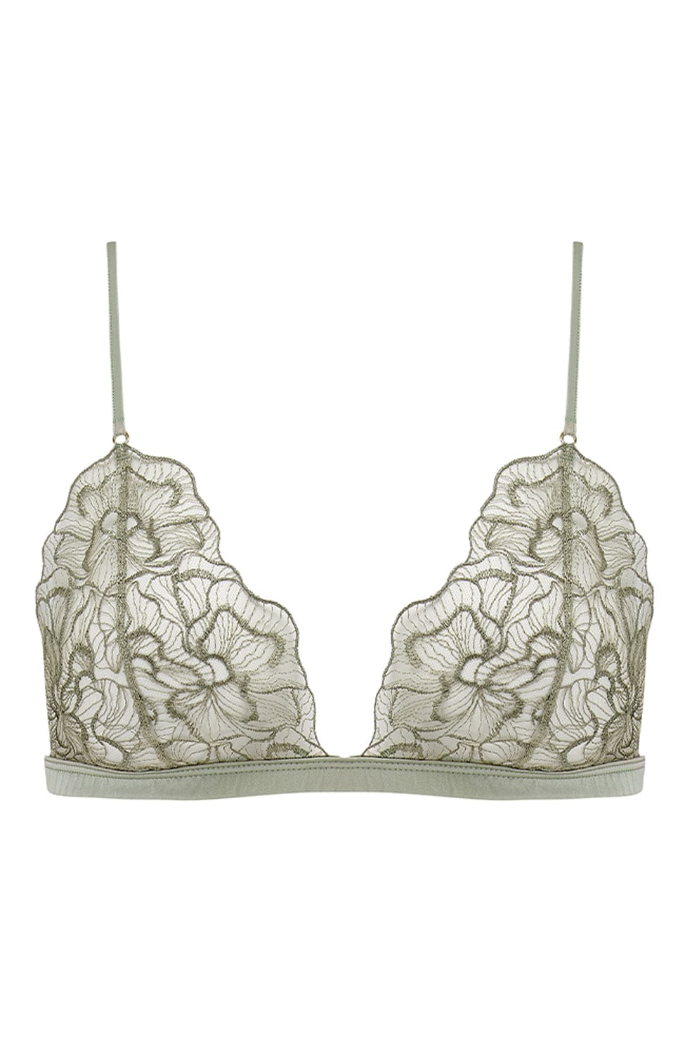 Sheer Lingerie Coco de Mer Bras Sage / 2501 / S Lila Triangle Bra