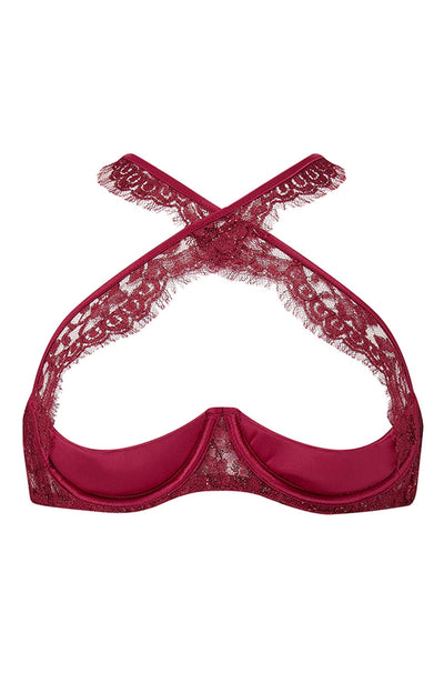 Sheer Lingerie Coco de Mer Bras Bordeaux / 2502 / S Naraya Quarter Cup Bra