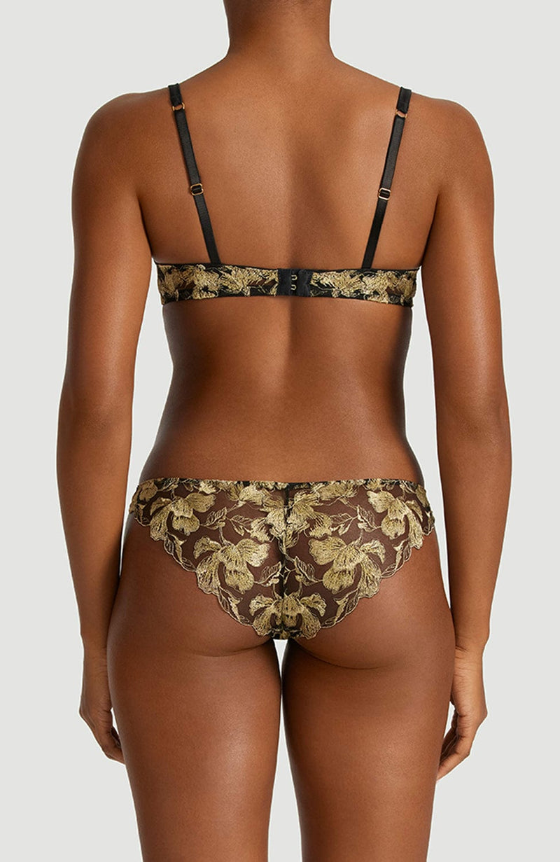 Oriana Plunge Bra and Brazilian Knicker Set-Lingerie Sets-Coco De Mer-SHEER, SHEER, Luxury lingerie brand, Luxury lingerie Hong Kong, Designer lingerie HK, Designer lingerie online, International luxury lingerie, Luxury lingerie gift ideas, buy lingerie online, Designer lingerie global delivery, Luxury lingerie shipping to Australia, Luxury lingerie shipping to Singapore