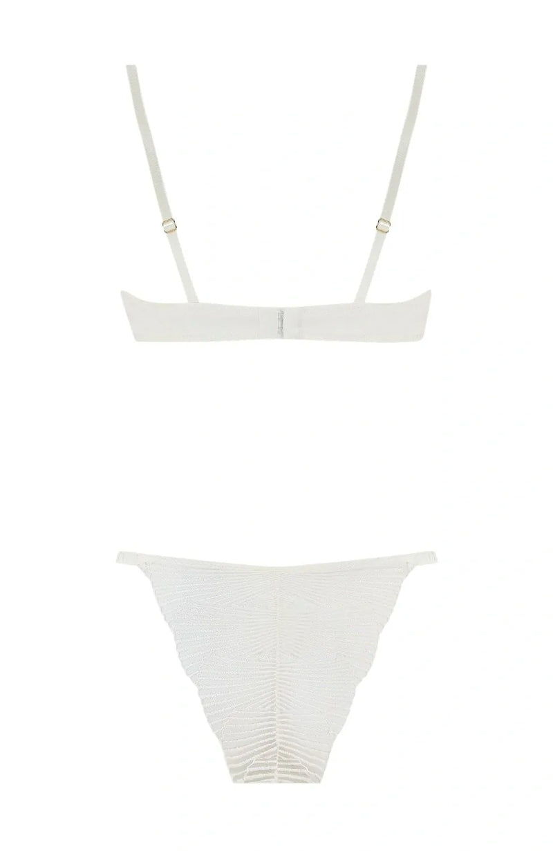 Sheer Lingerie Coco de Mer Lingerie Sets Athena Balcony Bra and Brazilian Knicker Set