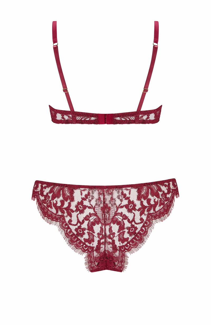 Naraya Balcony Bra and Brazilian Knicker Set-Lingerie Sets-Coco De Mer-SHEER, SHEER, Luxury lingerie brand, Luxury lingerie Hong Kong, Designer lingerie HK, Designer lingerie online, International luxury lingerie, Luxury lingerie gift ideas, buy lingerie online, Designer lingerie global delivery, Luxury lingerie shipping to Australia, Luxury lingerie shipping to Singapore