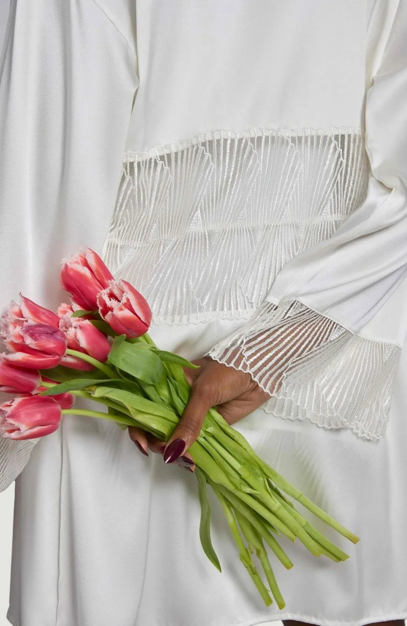 Sheer Lingerie Coco De Mer Loungewear Ivory / O/S Athena Robe
