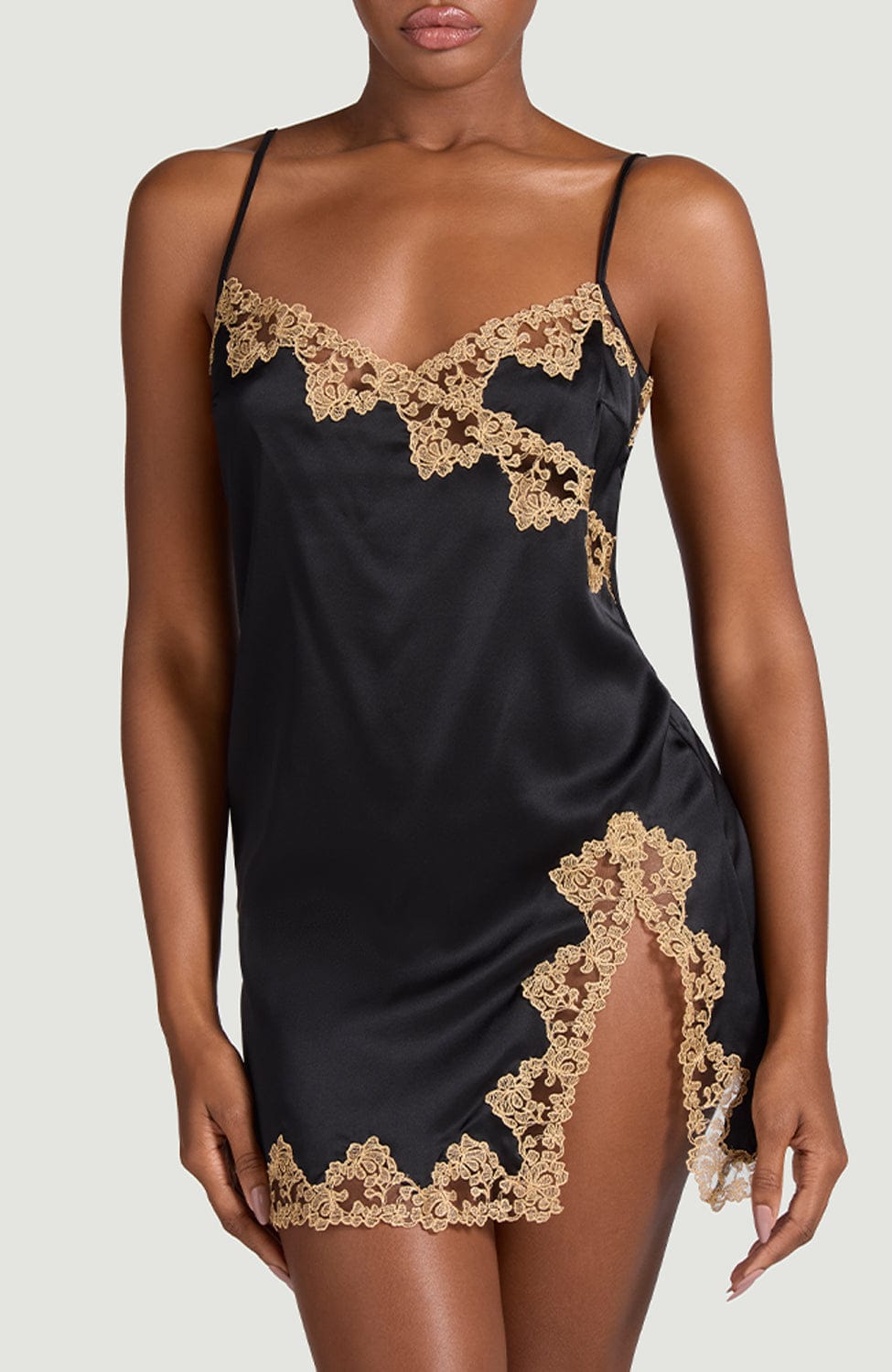 Sheer Lingerie Coco De Mer Loungewear Reina Silk Slip