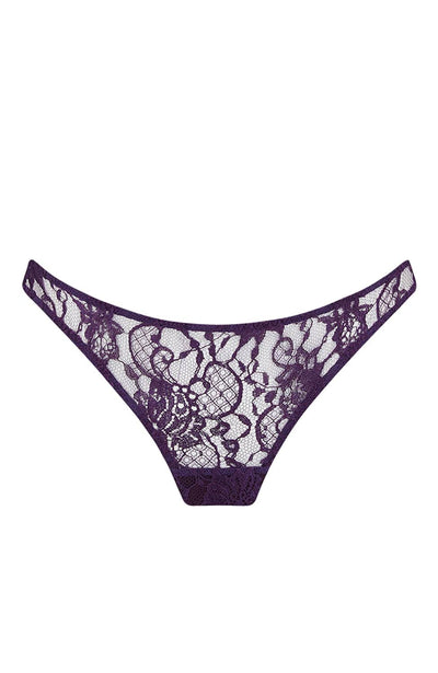 Sheer Lingerie Coco de Mer Underwear Violet / 2402 / XS Hera Skirted Thong