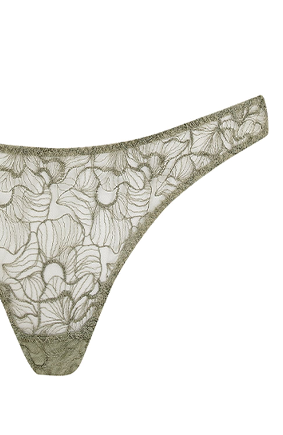 Sheer Lingerie Coco De Mer Underwear Lila Skirted Thong