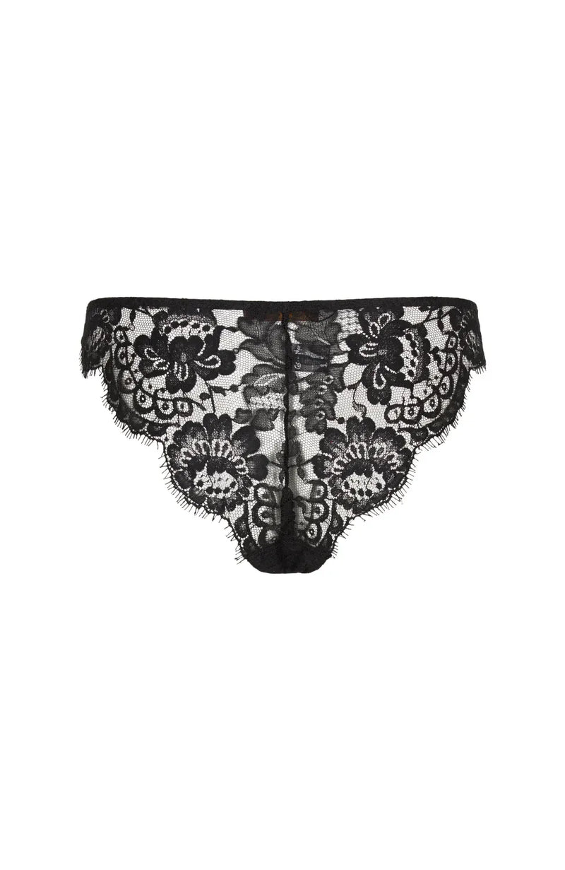 Sheer Lingerie Coco De Mer Underwear Nera Brazilian Knicker