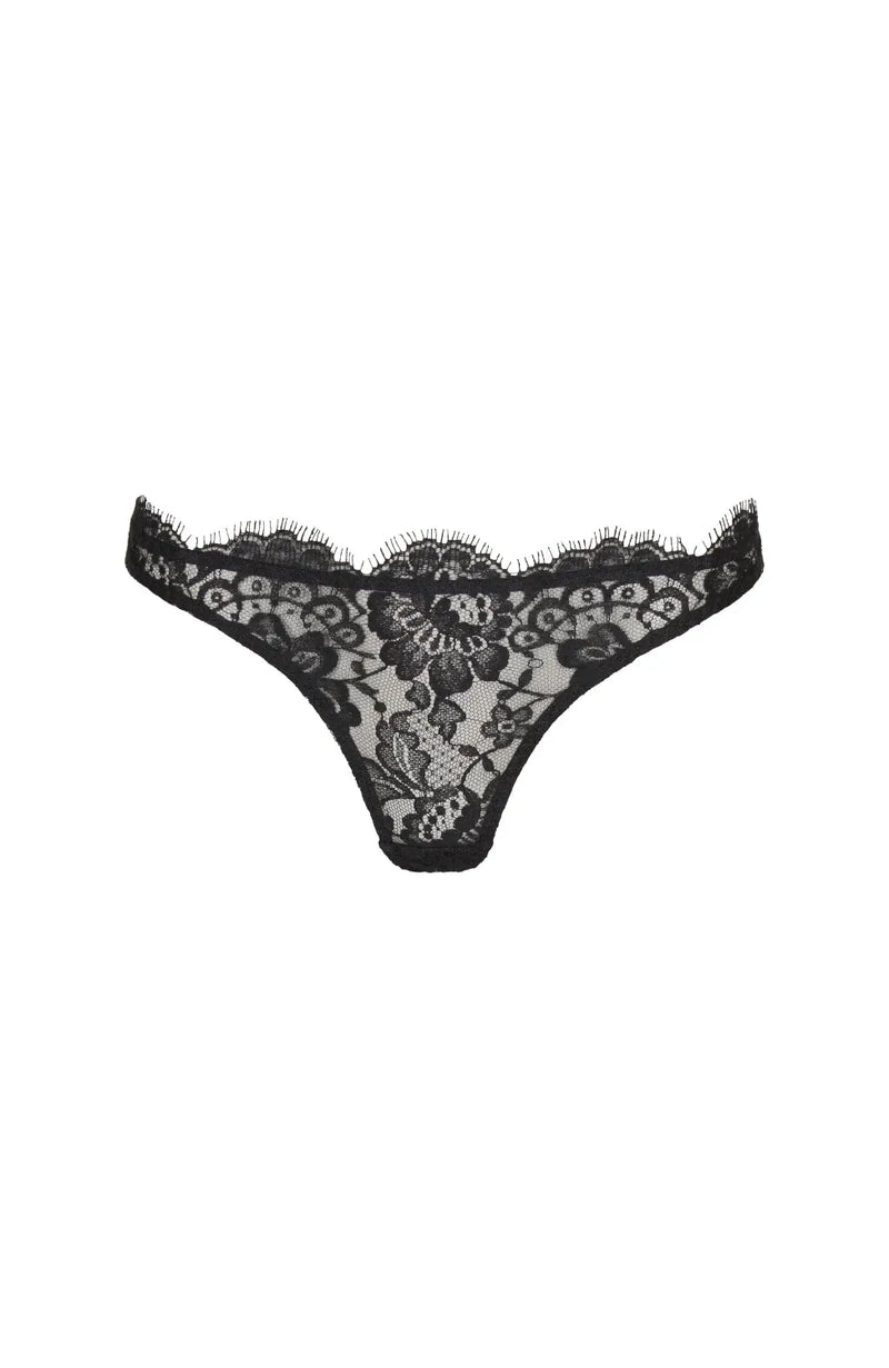 Sheer Lingerie Coco De Mer Underwear Nera Brazilian Knicker