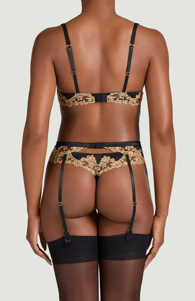 Reina Balconette Bra, Suspender and Thong Set-Lingerie Sets-Coco De Mer-SHEER, SHEER, Luxury lingerie brand, Luxury lingerie Hong Kong, Designer lingerie HK, Designer lingerie online, International luxury lingerie, Luxury lingerie gift ideas, buy lingerie online, Designer lingerie global delivery, Luxury lingerie shipping to Australia, Luxury lingerie shipping to Singapore