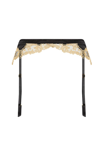 Sheer Lingerie Coco De Mer Underwear Reina Suspender Belt