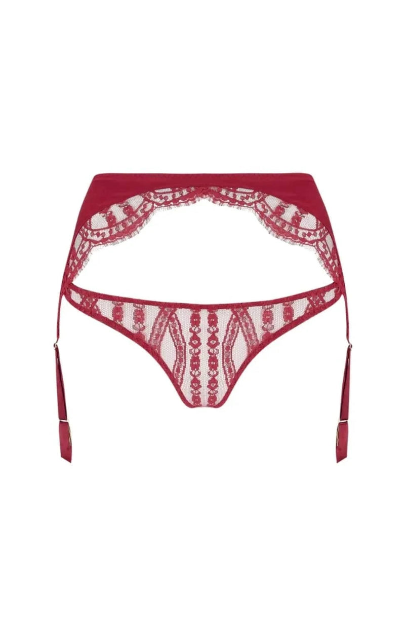 Sheer Lingerie Coco De Mer Underwear Renata High Waist Open Suspender Knicker
