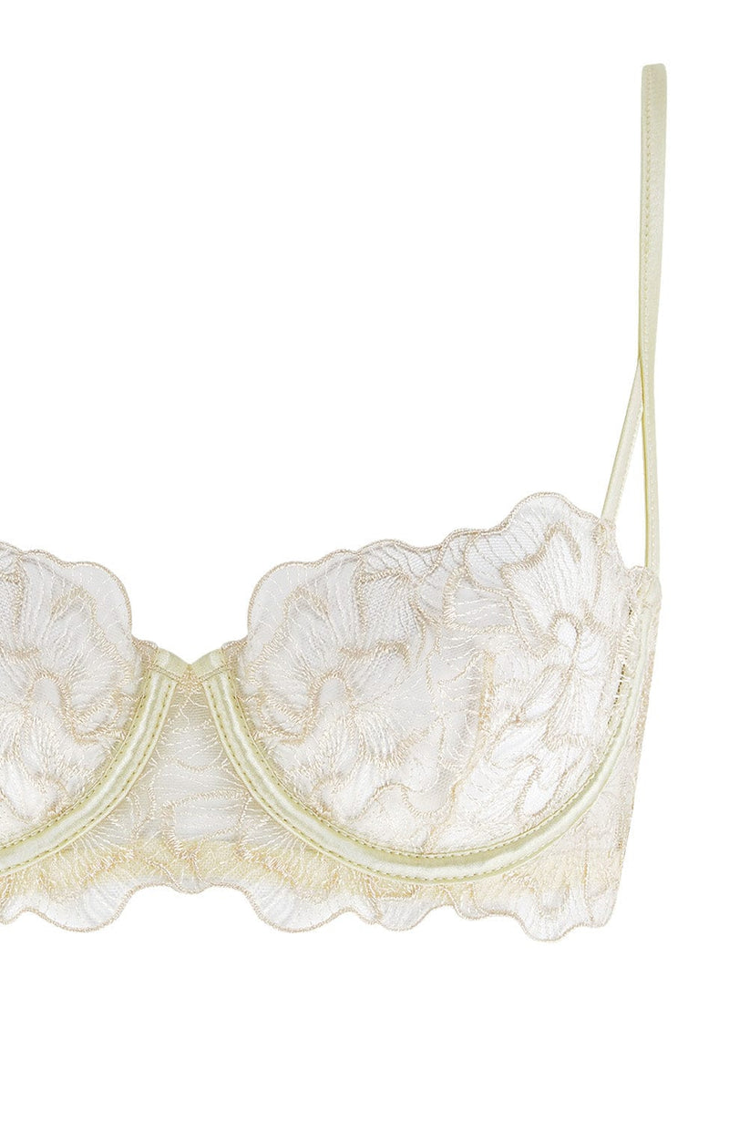 Sheer Lingerie Coco de Mer x Sheer Bras Orchids Half Cup Bra