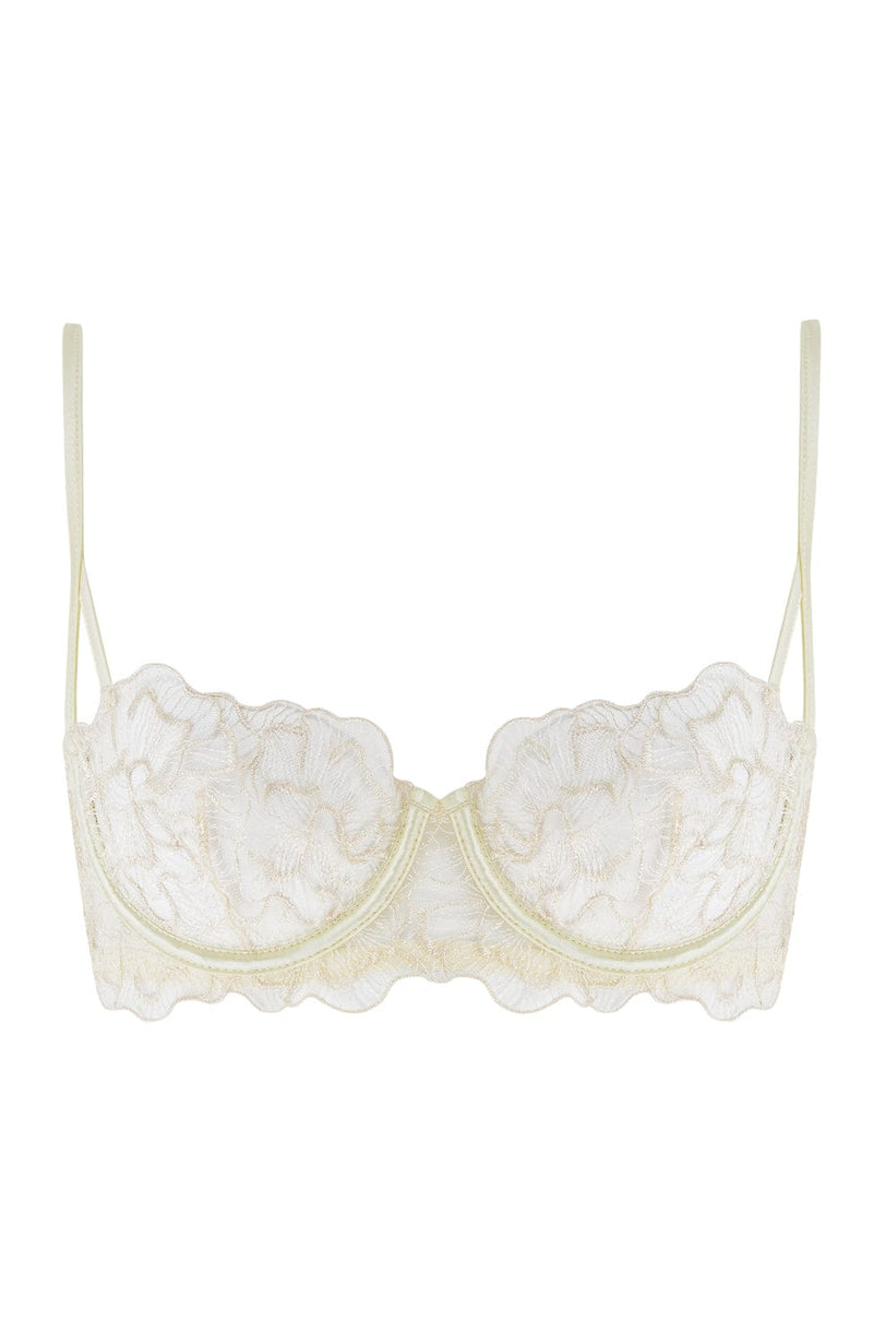 Sheer Lingerie Coco de Mer x Sheer Bras Orchids Half Cup Bra