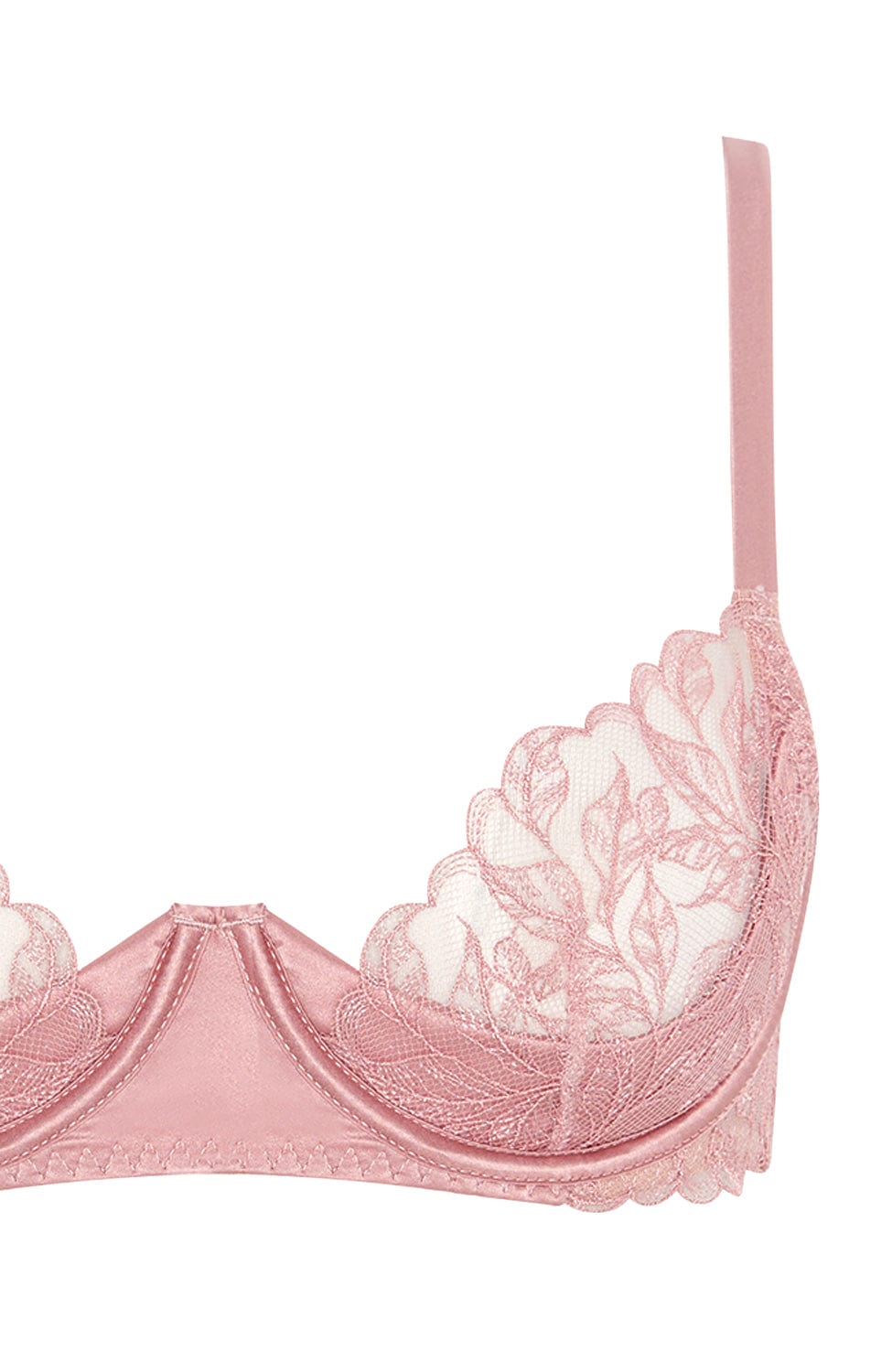 Sheer Lingerie Coco de Mer x Sheer Bras Rose Plunge Bra