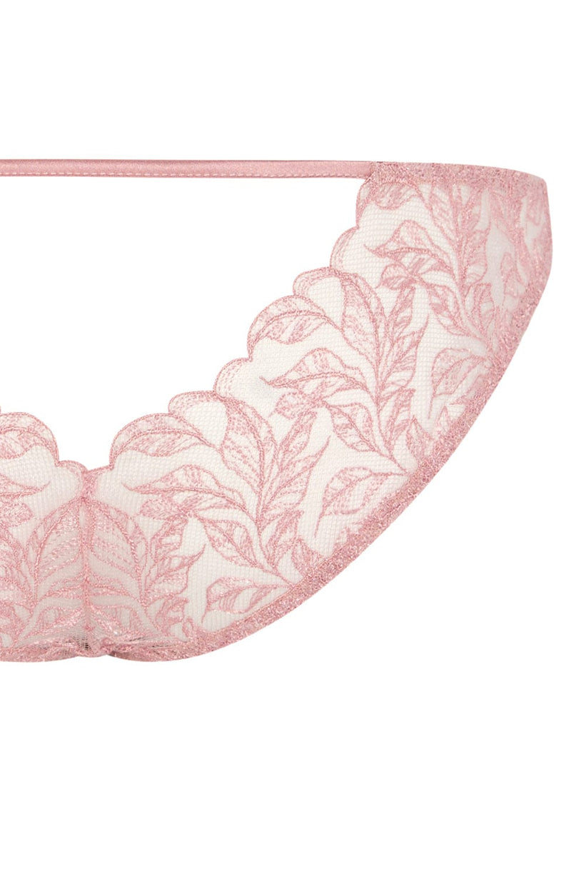 Rose High Neck Plunge Bra and Brazilian Knicker Set-Lingerie Sets-Coco de Mer x Sheer-SHEER, SHEER, Luxury lingerie brand, Luxury lingerie Hong Kong, Designer lingerie HK, Designer lingerie online, International luxury lingerie, Luxury lingerie gift ideas, buy lingerie online, Designer lingerie global delivery, Luxury lingerie shipping to Australia, Luxury lingerie shipping to Singapore