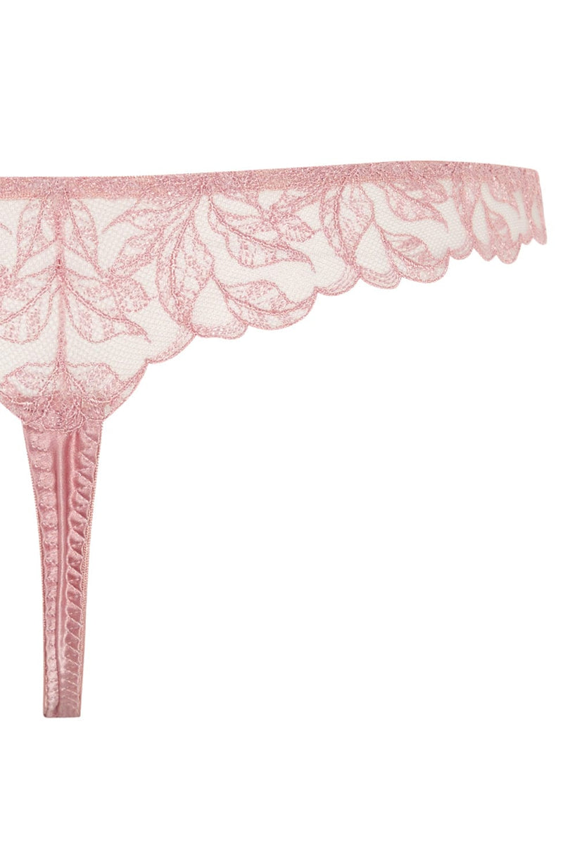 Rose Triangle Bra and Skirted Thong Set-Lingerie Sets-Coco de Mer x Sheer-SHEER, SHEER, Luxury lingerie brand, Luxury lingerie Hong Kong, Designer lingerie HK, Designer lingerie online, International luxury lingerie, Luxury lingerie gift ideas, buy lingerie online, Designer lingerie global delivery, Luxury lingerie shipping to Australia, Luxury lingerie shipping to Singapore