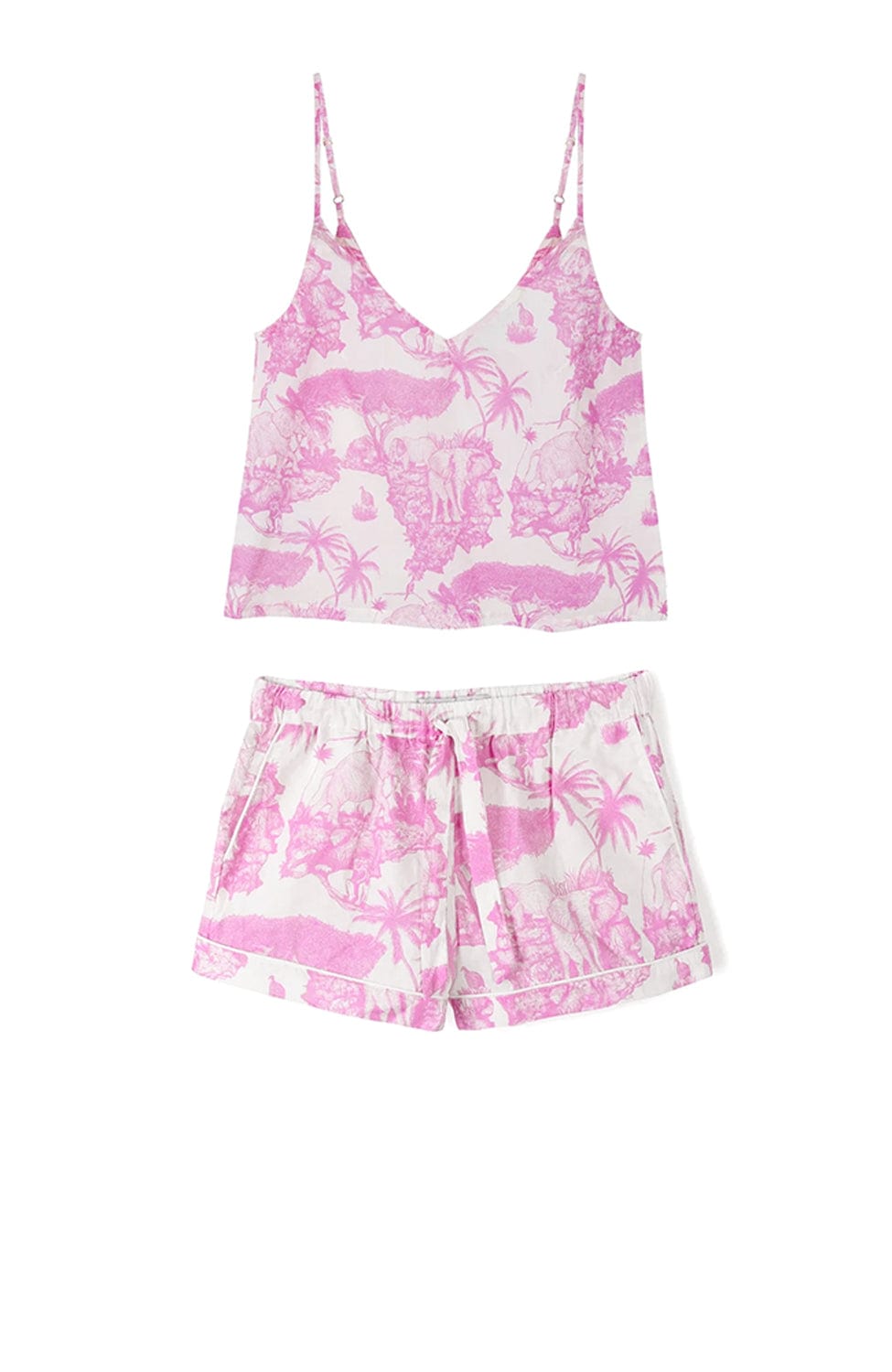 Sheer Lingerie Desmond & Dempsey Loungewear Pink / 1001 / XS Loxodonta Cami & Shorts Set