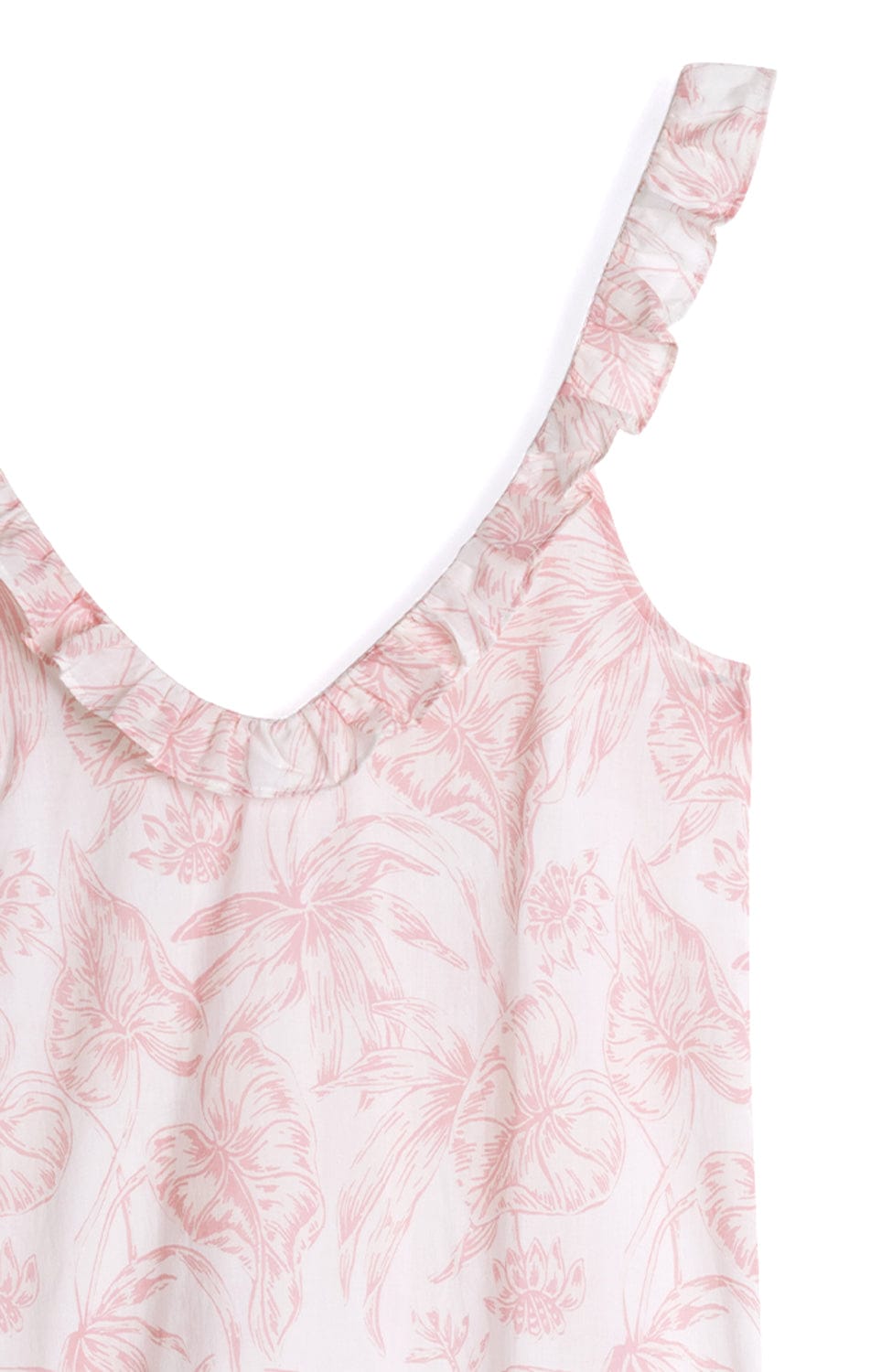 Sheer Lingerie Desmond & Dempsey Loungewear Purist Frill Slip Nightie