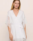 Sheer Lingerie Eberjey Loungewear White / XS Beatrix Robe