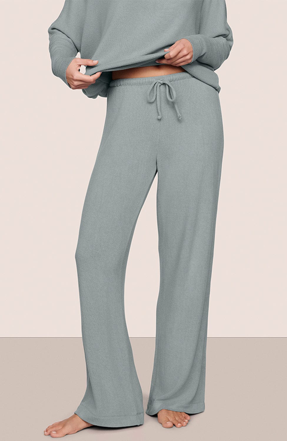 Sheer Lingerie Eberjey Loungewear Cozy Time Mockneck Pullover Set