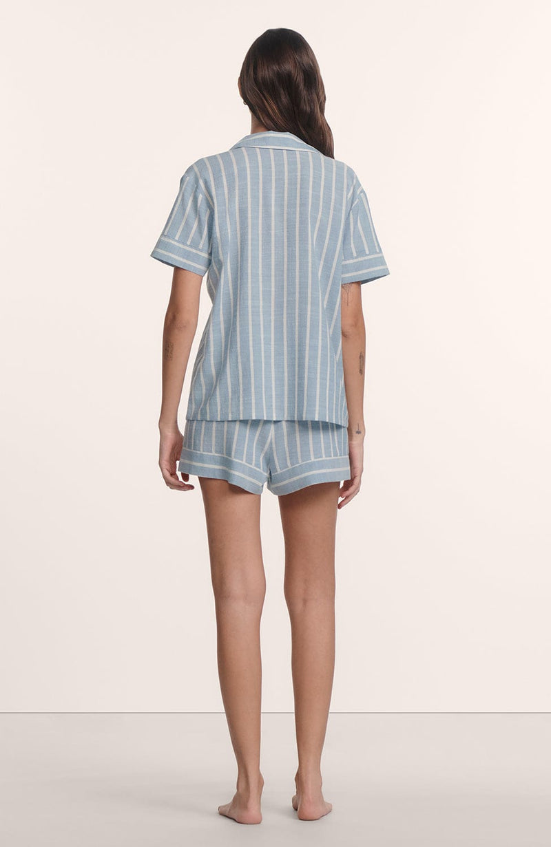 Nautico Shortie Pajama Set-Loungewear-Eberjey-SHEER, SHEER, Luxury lingerie brand, Luxury lingerie Hong Kong, Designer lingerie HK, Designer lingerie online, International luxury lingerie, Luxury lingerie gift ideas, buy lingerie online, Designer lingerie global delivery, Luxury lingerie shipping to Australia, Luxury lingerie shipping to Singapore