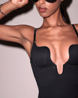 Sheer Lingerie Fleur du Mal Bodywear Le Stretch Micro U-Plunge Bodysuit