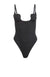 Sheer Lingerie Fleur du Mal Bodywear Black / XS Le Stretch Micro U-Plunge Bodysuit