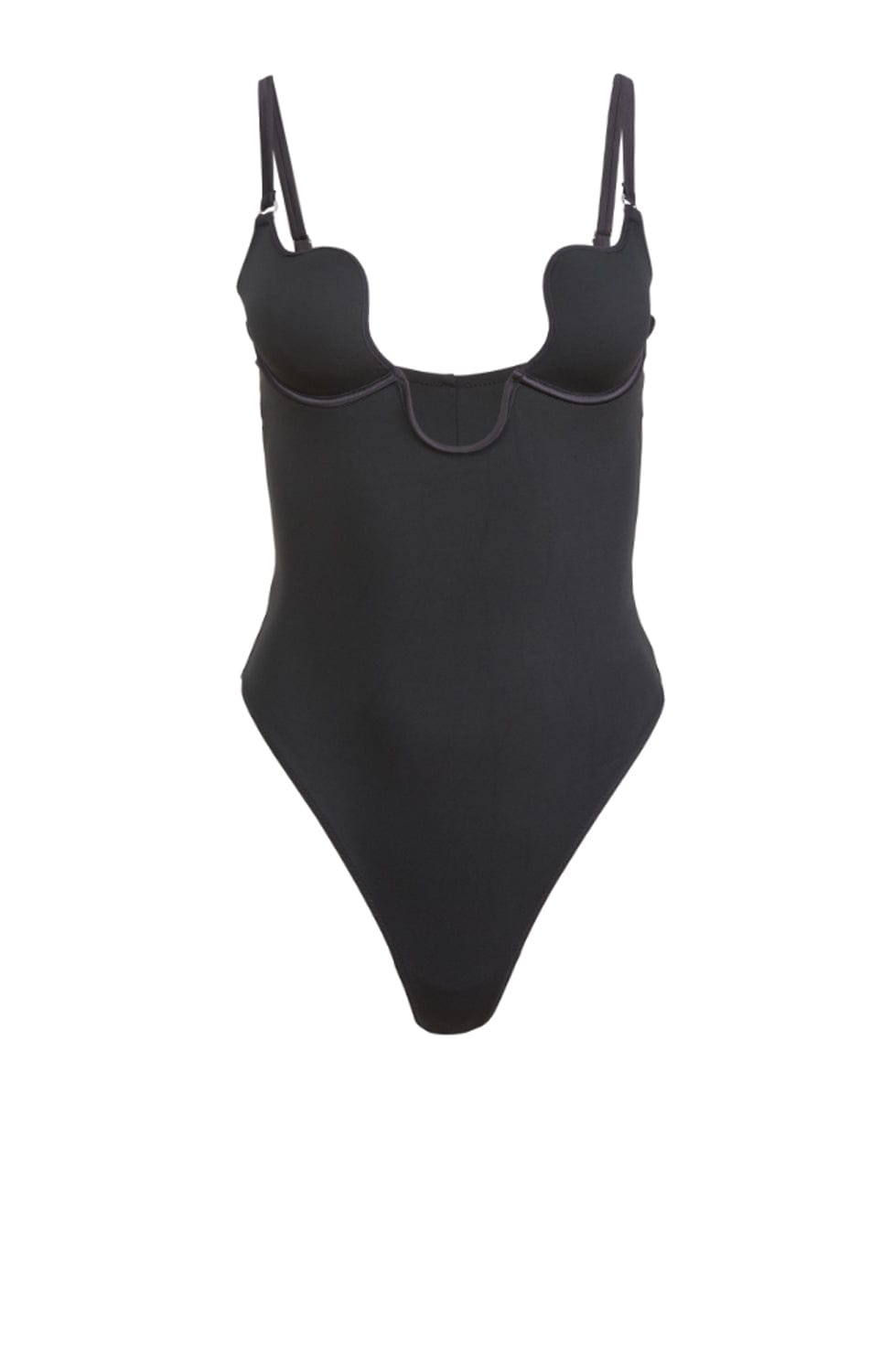 Sheer Lingerie Fleur du Mal Bodywear Black / XS Le Stretch Micro U-Plunge Bodysuit