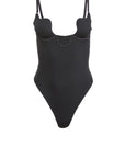 Sheer Lingerie Fleur du Mal Bodywear Black / XS Le Stretch Micro U-Plunge Bodysuit