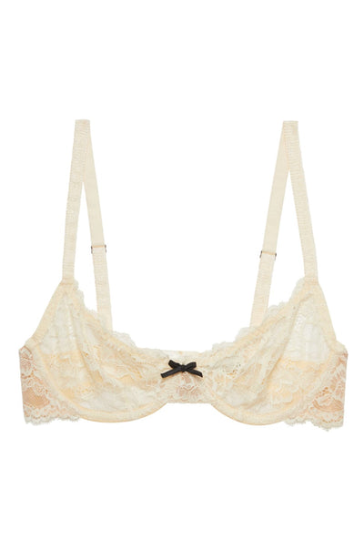 Sheer Lingerie Fleur Du Mal Bras Daffodil Dream / 32B Bianca Lace Balconette Bra