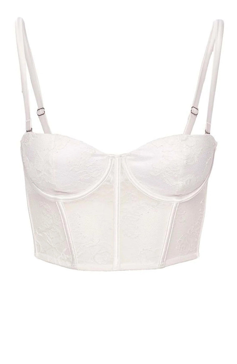 Bouquet Lace Bustier Top-Bras-Fleur du Mal-SHEER, SHEER, Luxury lingerie brand, Luxury lingerie Hong Kong, Designer lingerie HK, Designer lingerie online, International luxury lingerie, Luxury lingerie gift ideas, buy lingerie online, Designer lingerie global delivery, Luxury lingerie shipping to Australia, Luxury lingerie shipping to Singapore