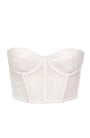 Sheer Lingerie Fleur du Mal Bras Snow / 32A Bouquet Lace Bustier Top